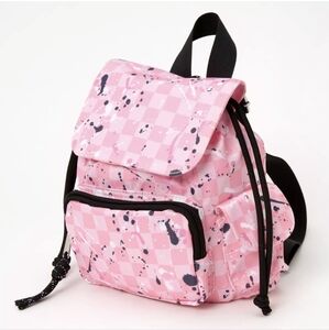 Checkered Splattered 9 Inch Backpack Teens/Women BNWT Limited Edition SO